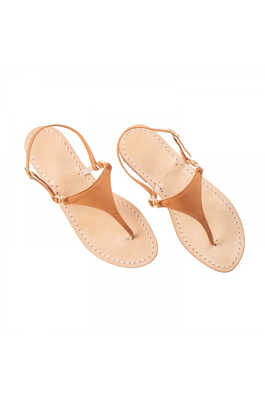 Capri Cuoio Handcrafted flat leather sandals