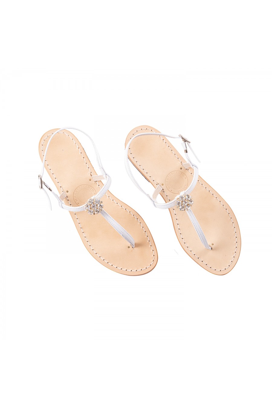 Cinque Terre Handmade Jewelled leather sandals